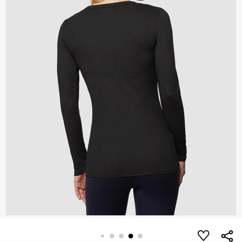 NWT 32 Degrees Thermal Heat Womens Top XL Black - Picture 2 of 5